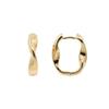 Silver 925 Square Twist One-Touch Ring Earrings
