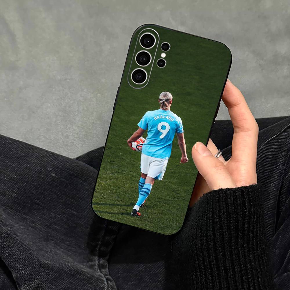 Fußballstar E-Erling H-Haaland Handyhülle Für Samsung S25,S24,S21,S22,S23,S30,Ultra,S20,Plus,Fe,Note,10,9,5G Schwarze Hülle