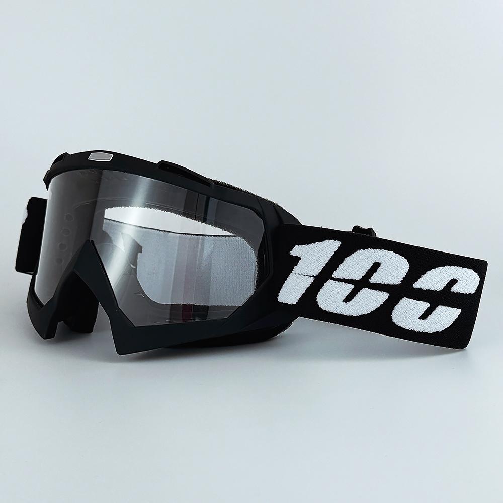 100 Lunettes de Moto Anti-Poussière Lunettes de Course Coupe-Vent pour Hommes & Femmes Motocross Cyclisme Ski Extérieur Tout-Terrain Lunettes de Moto