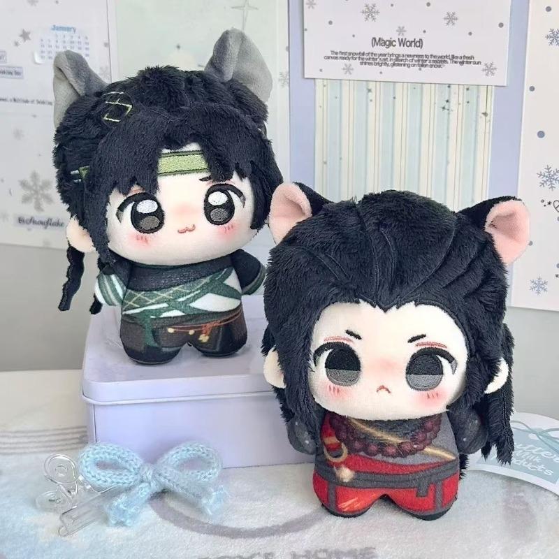 Where Winds Meet 10cm San Geng Tian Elder Jiuliu Rat Sect Mini Plush Doll Animal Ears Ancient Costume Stuffed Keychain Gift For Game Fans Collectors