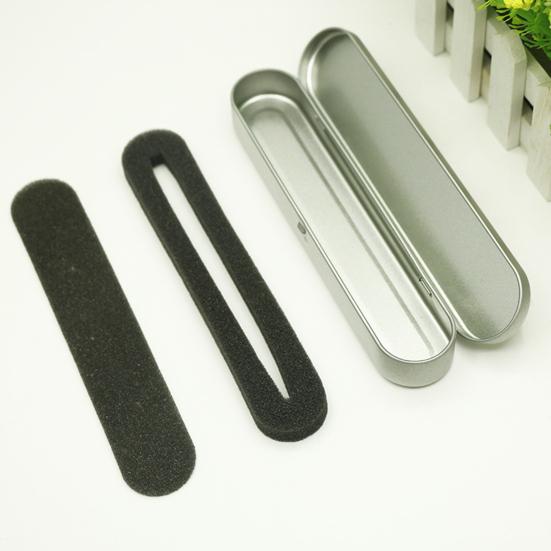 Estuche para lápices, caja de papelería protectora duradera y elegante, caja de bolígrafos de Metal de larga duración con borde liso para el hogar