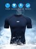 Men Compression T-Shirt with Barbell Print Breathable, Quick-Dry, Sweat Absorbent, High Elasticity Ideal for Gym, Running Sports