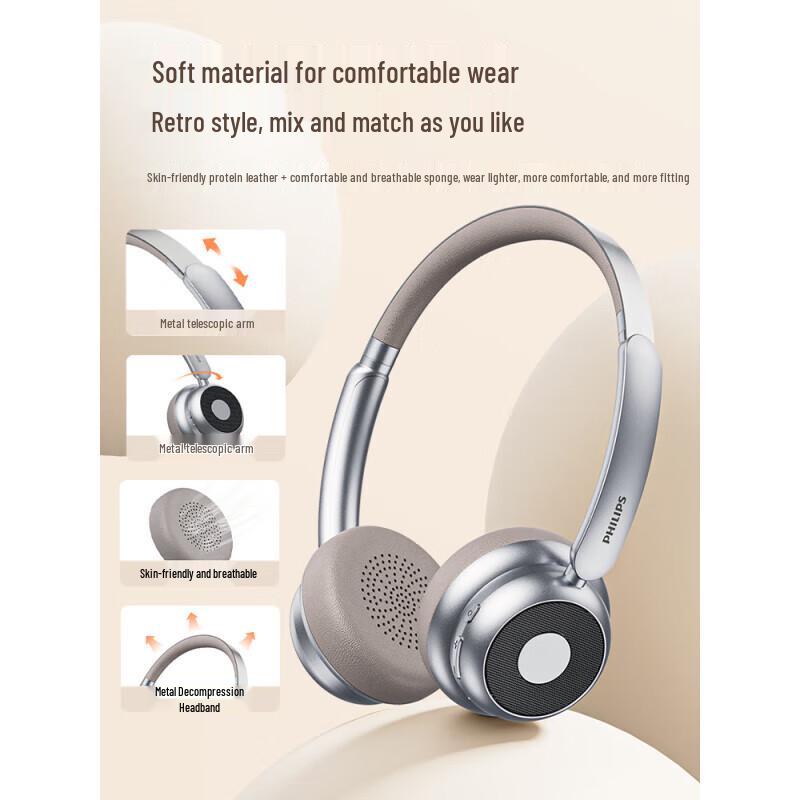 Philips TAH1129 Retro Kabellose Bluetooth Over-Ear Kopfhörer