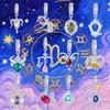 Authentic Copper Zircon Twelve Zodiac Sign Pendants Charm Suitable For Bracelet Diy Bead Ms Premium Jewelry Item Valentine'S Birthday Gift