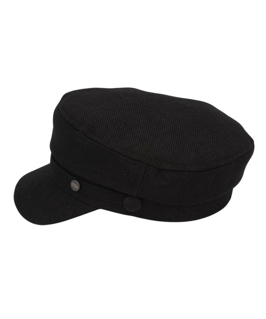 Yunibeosyeolkemiseuteuli Linen Logo Black Marine Cap