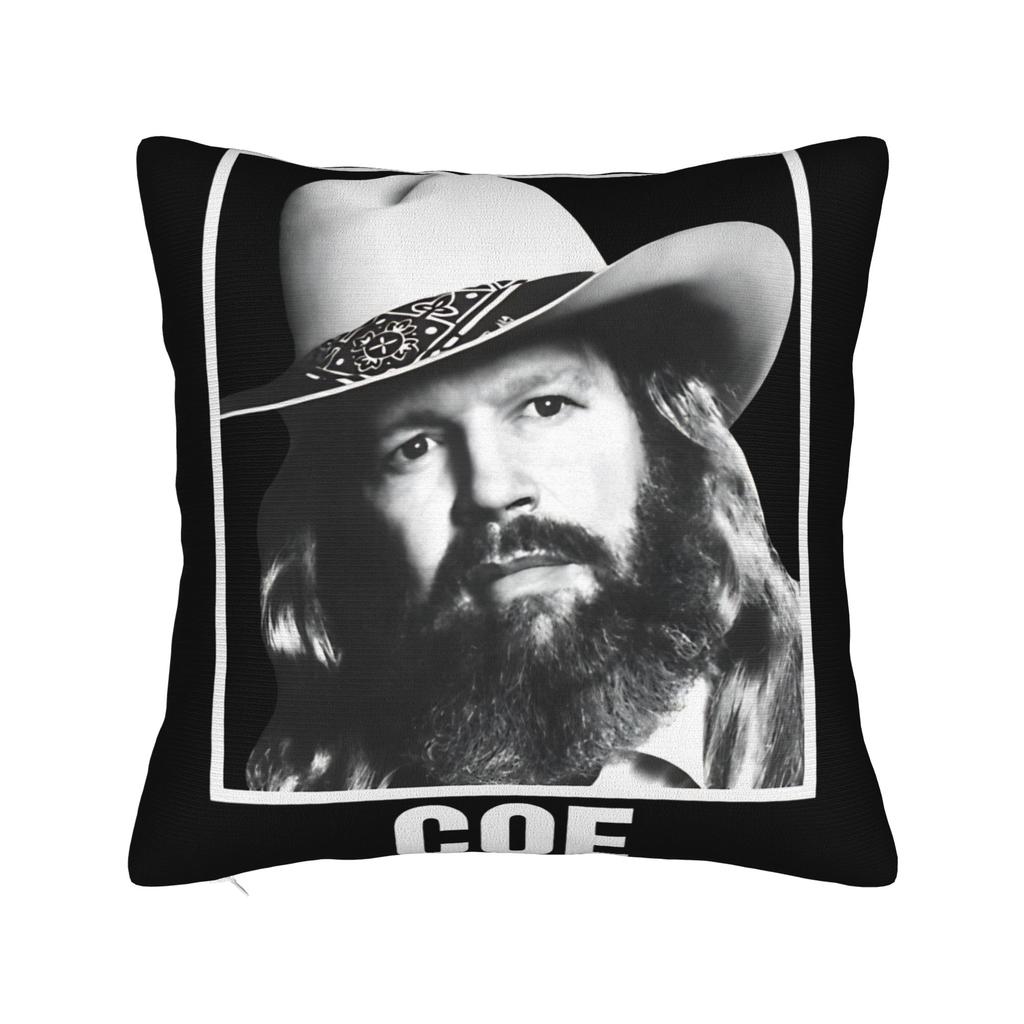 In Memory Of David Allan Coe 1939- Pillowcases Retro Portrait Tribute Pillow Case For Living Room Bed Chair Pillow Cover