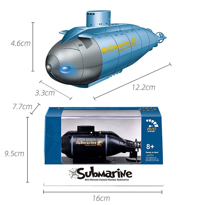 2.4G 6Ch Radio Remote Control Double Helix Turbo Powerful Electric Vertical Rise Down Submarine Kids Water Lighting Boat Rc Toy