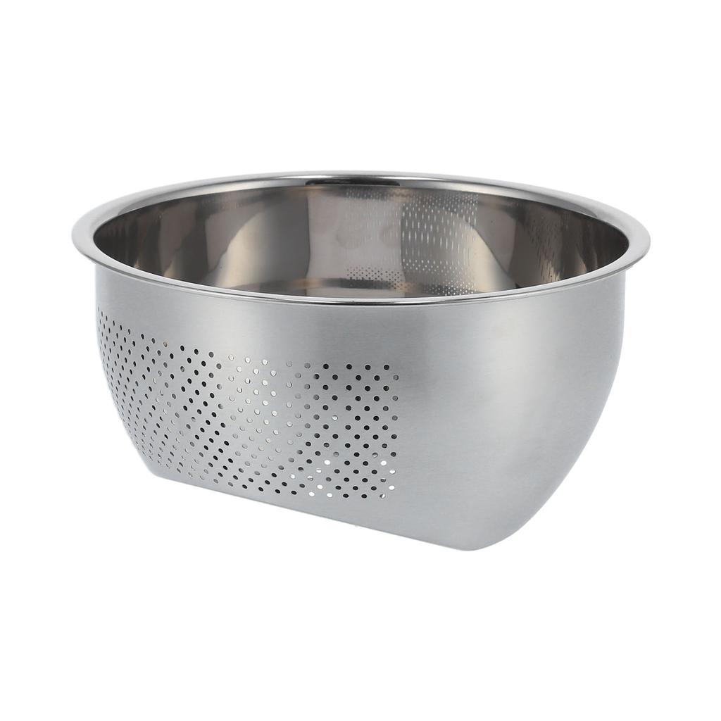 Drain Basket Stainless Steel Rice Sieve Thickened Vegetable Washing Drainer Kitchen Household Rice BasketS‑22.5CM
