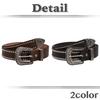 [White Fang] Punk Design Studded Buckle Belt - Stylish Fashion for Men and Women BTA311 (Brown)
