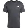 Logo Pattern Round Neck Short Sleeve T-Shirt Men Tops Gray JE5706