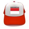 Indonesien Truckerkeps Sommar Unisex Cool Landslagsflagga Hatt Basebollkepsar Unisex Utomhus Nätkepsar