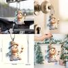 Christmas Cute Handheld Candle Snowman Pattern Acrylic Pendant For Holiday Decor And Gift Idea