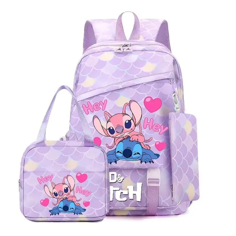 Rucsac Nou Stitch pentru Elevi pentru Începutul Sezonului Școlar, Ușor și Reduce Sarcina, Rucsac cu Capacitate Mare pentru Băieți și Fete din Clasele 1-6