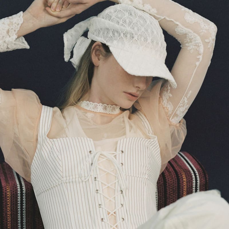 AWESOME NEEDS NETTING SCARF_LACE WHITE