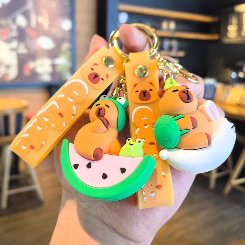 15ème Génération Mignon Dessin Animé Capybara Porte-clés Distributeur de Jouets Mignon Cochon Cadeau de Noël Petit Cadeau Cadeaux Personnalisés Mode