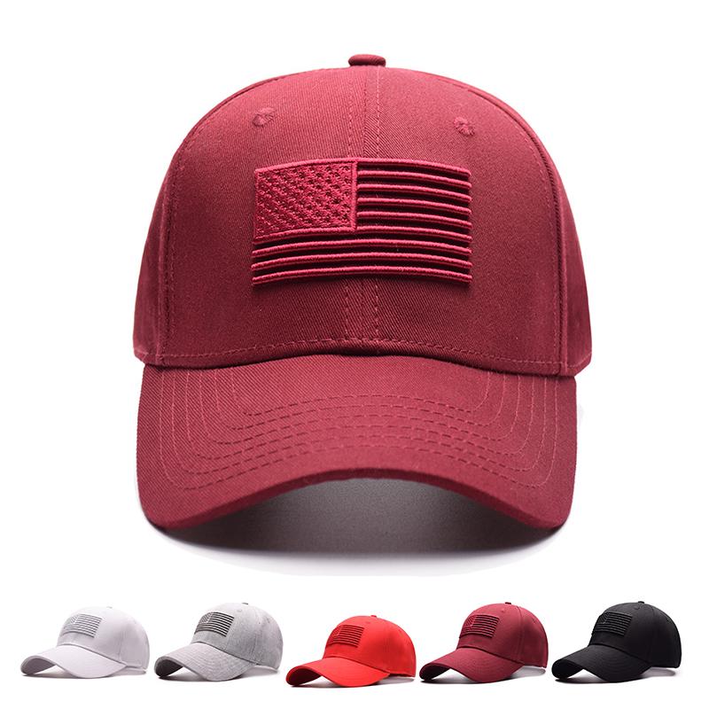 American Flag Baseball Cap Cotton Snapback Hat Golf Hat Men Women Baseball Cap