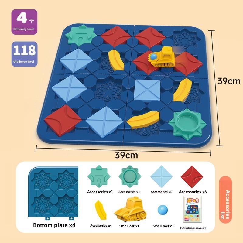 Oktató Műanyag Labirintus Pálya Játék Gyerekeknek Interaktív Logikai és Puzzle Játékkal Beltéri Játékhoz