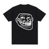 2026 Troll Face Memes Wütender Mann Probleme Lustiges Meme Baumwoll-T-Shirt Damen Vintage Mode Harajuku T-Shirt Vintage Streetwear