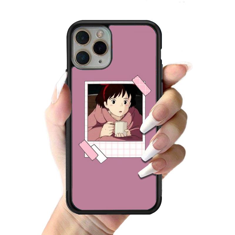 Husă Telefon Anime Kiki's Delivery Service Husă Silicon PC+TPU pentru iPhone 11 12 13 Pro Max 8 7 6 Plus X SE XR Fundas Dur