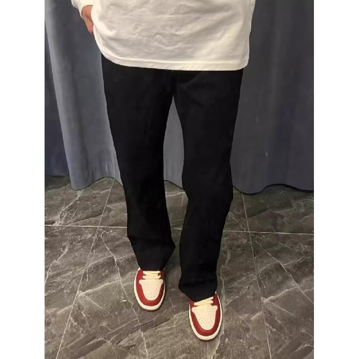 American Washed Denim Jeans Men'S Autumn New Loose Straight Leg Mop Pants High Street Wide Leg Casual Denim Pants