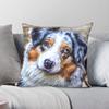 Australian Shepherd Quadratische Kissenhülle Polyester Leinen Samt Kreativ Reißverschluss Dekorative Kissenhülle Zimmer Kissenbezug x