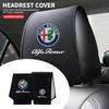 Car Seat Headrest Cover Pillow Case Cushion Neck Cover For Alfa Romeo STELVIO Giulia 159 Giulietta 147 Mito 156 MTO Sportiva Car