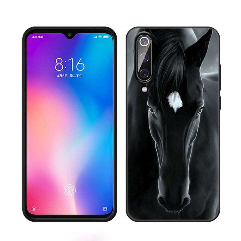 Running Horse Phone Case For Xiaomi Mi A2 8 9 SE Note 10 10T 11 12 Lite 9T 11T 12S 12T Pro A3 6X 12X Soft TPU Black Cover
