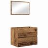 Bathroom Furniture Set 2 Pcs Reclaimed Wood Particleboard and Metal