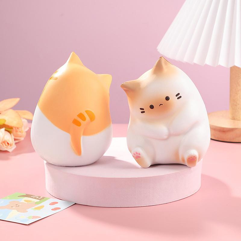 Cat Stress Relief Squishy Toy Pu Slow Rising Squeeze Antistress Ball Cartoon Table Ornaments Squishy Stress Reliever Toys