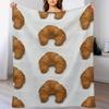 Nieuwe Ik Houd Van Croissant Plaid Deken Ultra Pluche Gezellige Deken voor Dutjes Slapen