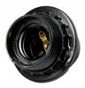 Bakelite Lamp Holder with Ring E27 Black