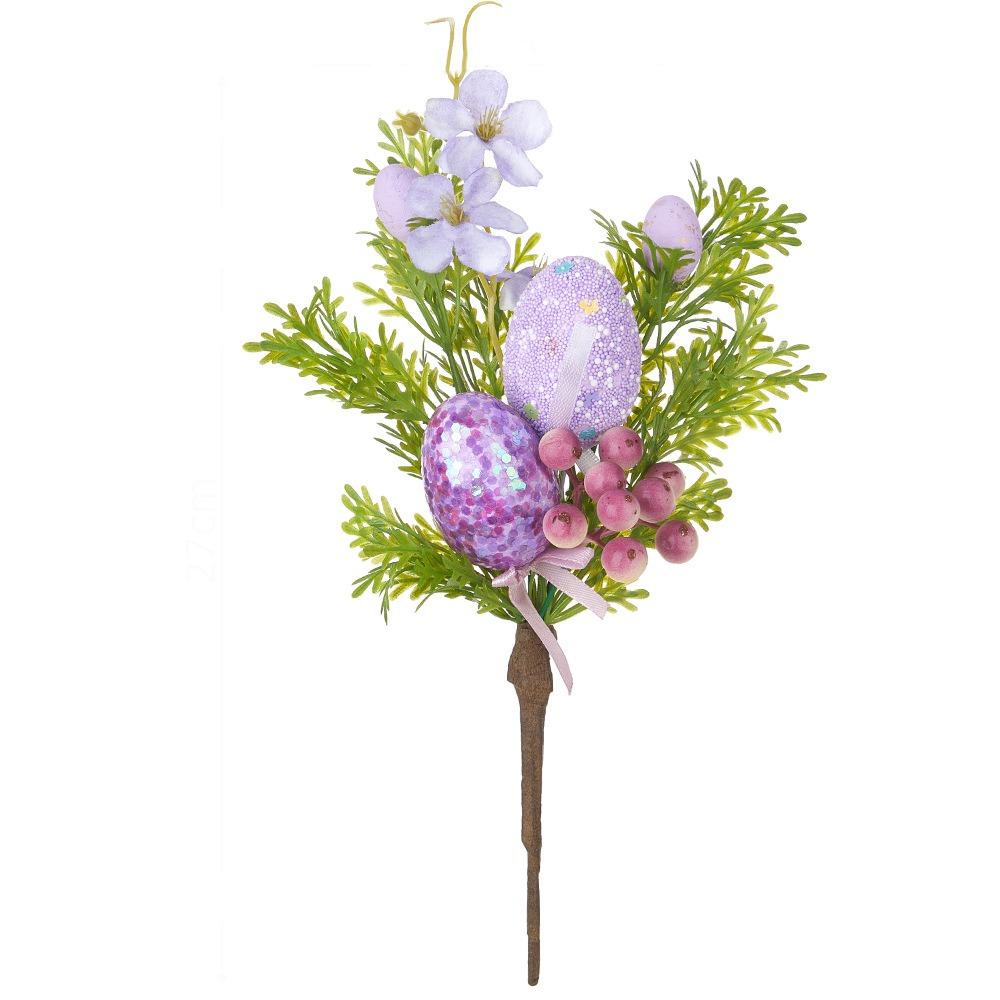 Colorful Eggs Tree Branch Foam Fake Plant Creative Easter Egg Bouquets  Festival Party
