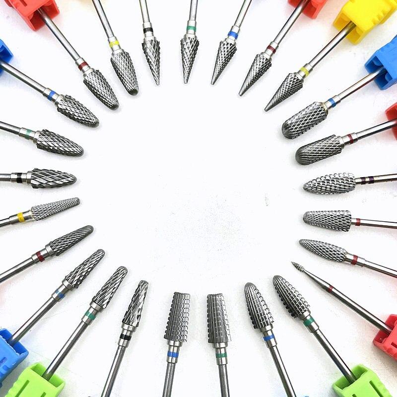 33 Stijl Keuze Wolfraamcarbide Nail Boren Machine Nail Cutter Nagelvijl Manicure Carbide Nail Boor Nail Accessoire