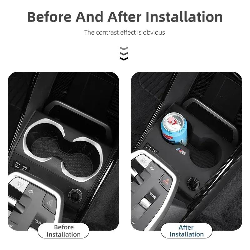 -Silicone Car Cup Holder Coasters For BMW X1 U11 2024 2025 LHD Center Console Bottle Holder Anti Slip Drink ert Organize