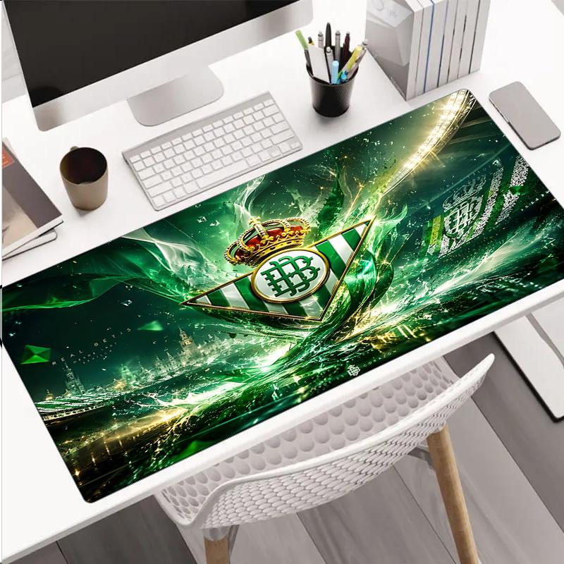 Real Betis Crest Artwork Mouse Pad, Rubber Base, Mouse Pad for Gamers and Office Use, Gaming Desk , Easy To Clean Mat Christmas Fan Gifts