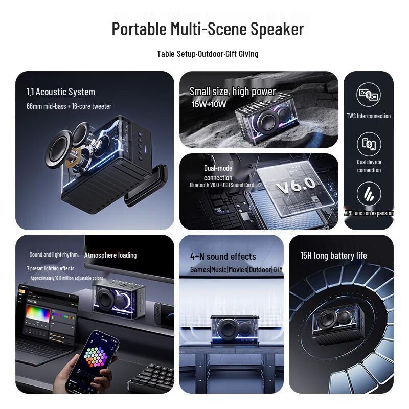 Edifier New Play Light Cooling Gaming Bluetooth Speaker CN Plug (adapter Included) (CN Version)