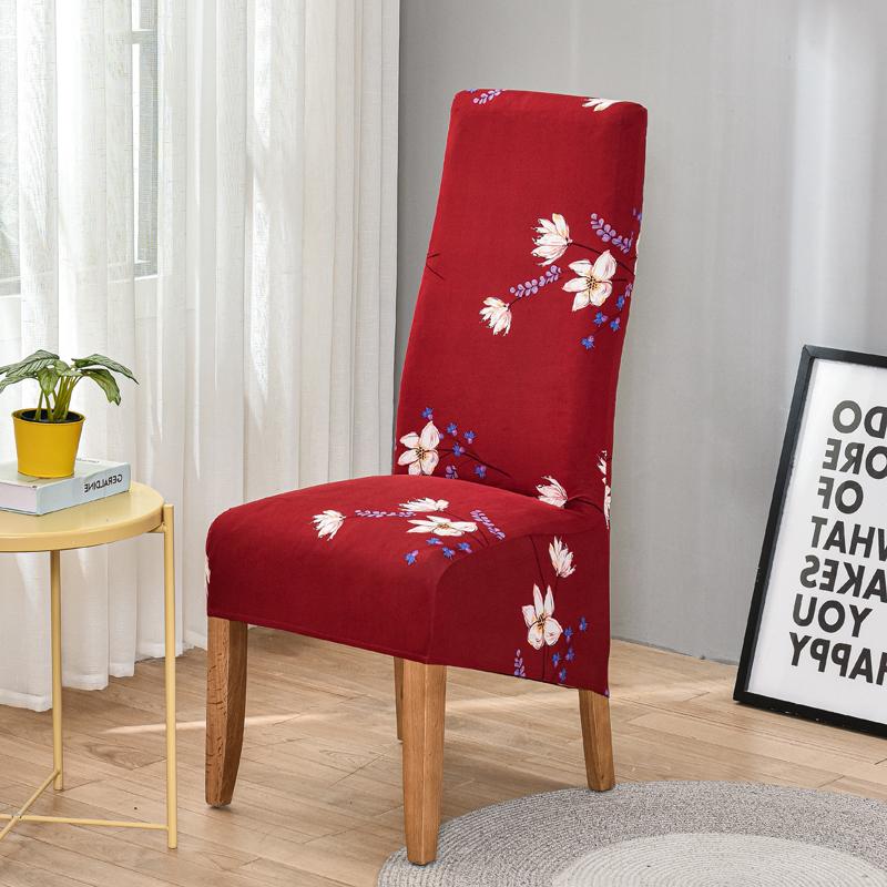 Floral Printed High Back XL/M Size Chair Cover Stretch Dress for Chair Covers for Dining Room Wedding Banquet Home Decor Case