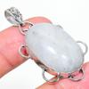 Colgante de piedra lunar arcoíris natural en plata de ley 925, 4,8 cm (Q5c81)