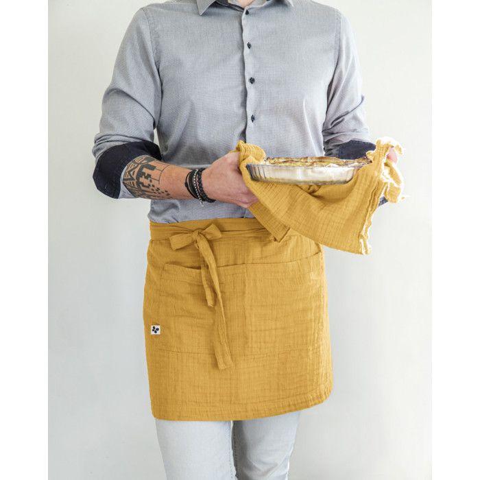 Tablier de Chef "Gaïa" 45 x 80 cm "Gaze de Coton" - Gaïa Safran