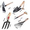 KADAX 5-in-1 Garden Tool Set Trowel Rake Hoe Claws Dibber