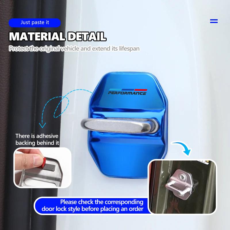 Stainless Car Door Lock Buckle Trim Cover Protector Rust Accessories For BMW M 1 3 4 5 6 7 Series X1 X3 X4 X5 G20 G38 F48 E36