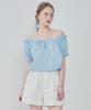HANE Off-Shoulder Strap Blouse_Sky
