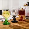 Verres à vin plissés de luxe légers de 160 ml, verres à whisky multicolores vintage pour cocktails, pour bar, restaurant, usage domestique