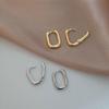 Retro Hong Kong Style Oval Ear Cuffs - Celebrity & Niche European Fashion
