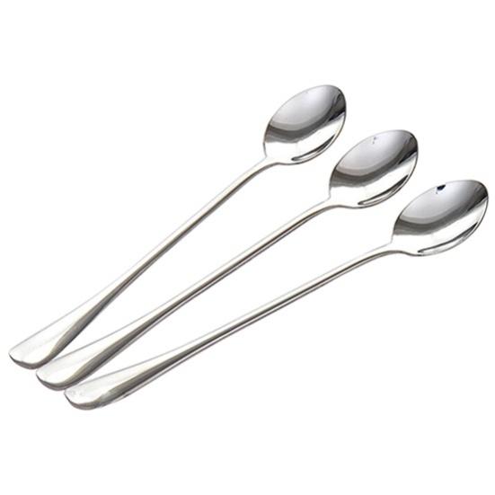 Long Handle Stainless Steel Tea Coffee Spoon Cocktail Ice Cream Soup Spoons Cutlery