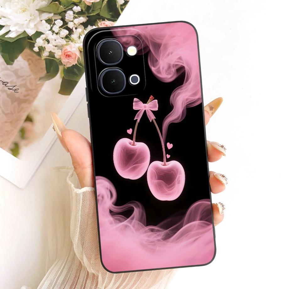 For Vivo Y31D 4G V2543 Vivo Y51 Pro 5G IQOO Z11X Y500i Phone Case Floral Moon Nigth Bow Pattern Funda Soft Matte Silicone Cover