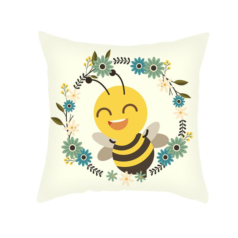 Cute Cartoon Animal Print Pillow Cover Bee Pillowcase Cushion Pillows Cases Sofa Home Decor S
