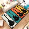 Elektrische Gitarre Musik Thema Teppich Kristall Samt Wohnzimmer Teppich Rock Band Design Buntes Streifenmuster Weiche Plüsch Bodenmatte