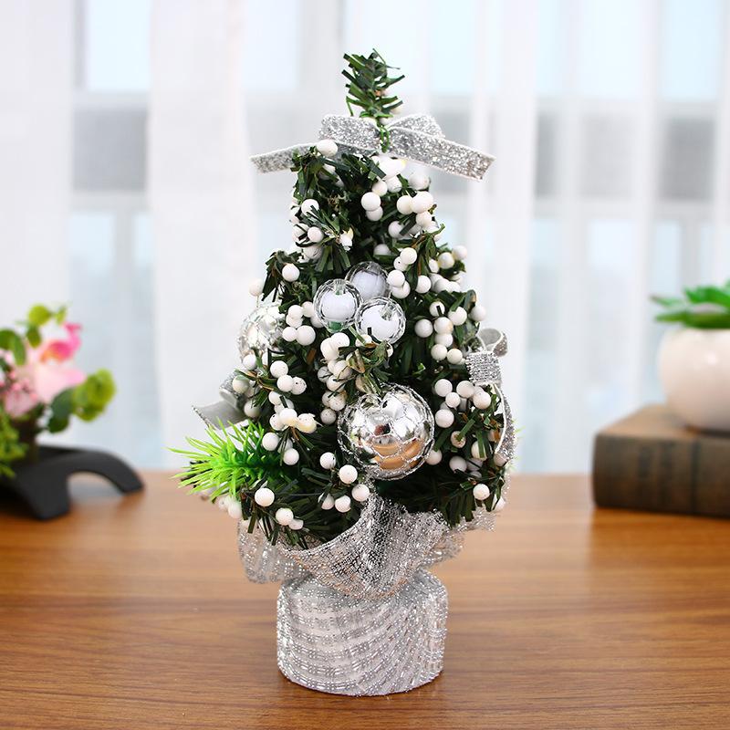 20CM Mini Christmas Decoration Tree Festival Desktop Decoration Small Tree Gifts Festival Party Decoration for Home Party New Year KTY