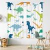 Cinbloo Kids Dinosaur Curtains 42W X 63L Inch Rod Pocket Cartoon Dino Baby Boys Bedroom Decor Cute Funny Safari Animal Children Toddler Nursery Art